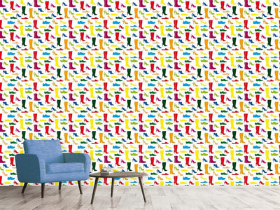 patterned-wallpaper-shoes