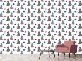 patterned-wallpaper-playful-kitties
