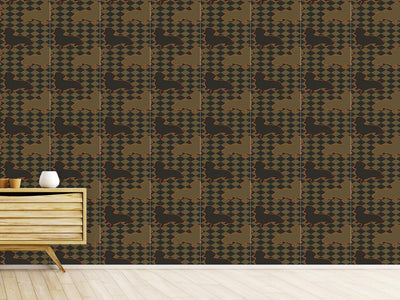 patterned-wallpaper-dachshunds-master-is-check-mate