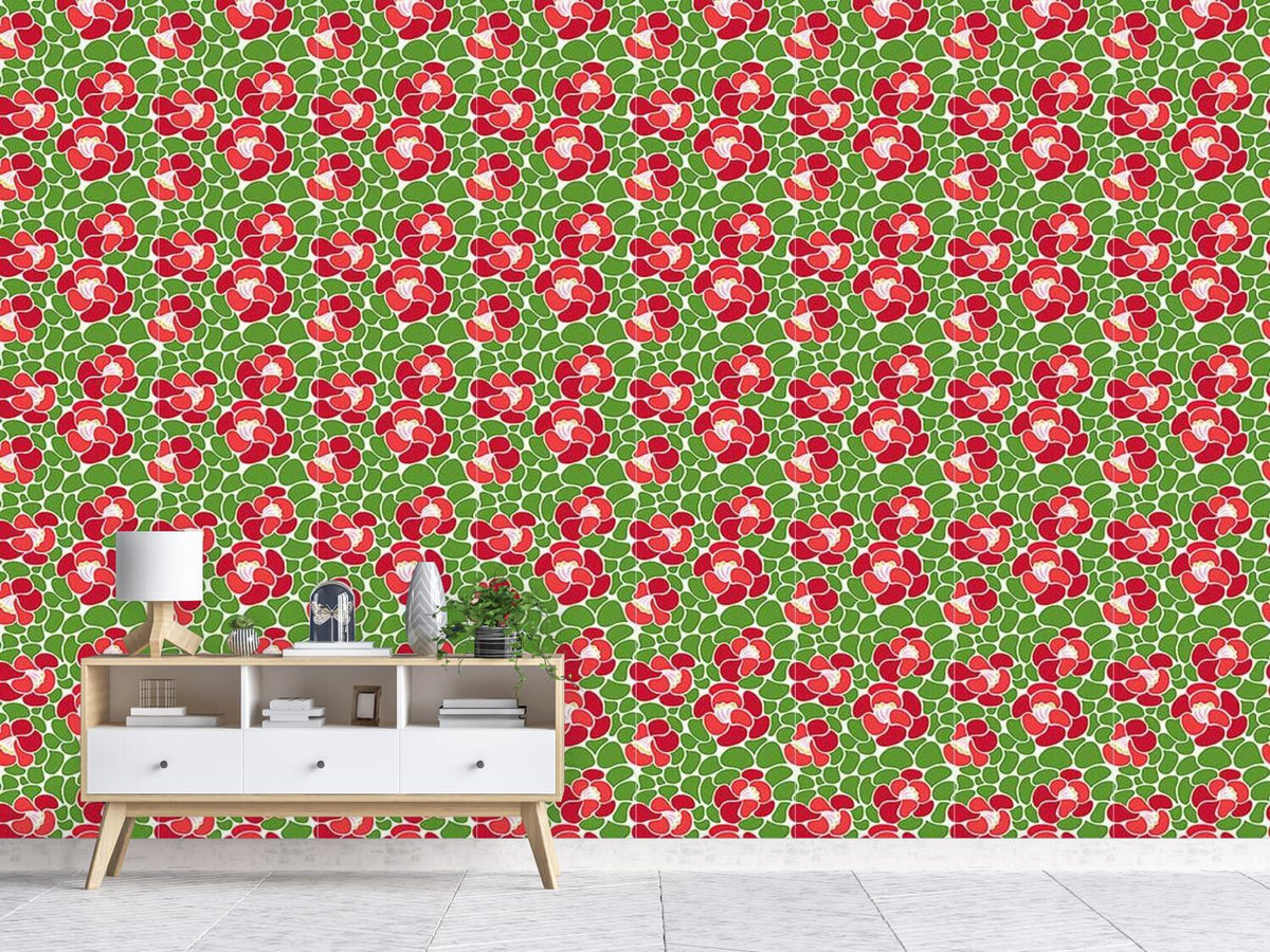 patterned-wallpaper-spring-petals