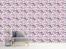 patterned-wallpaper-crystals-in-triangular-shape