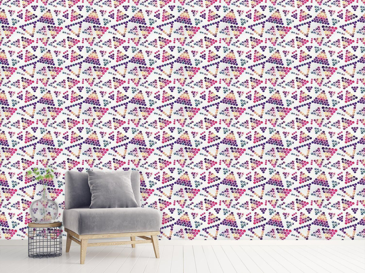 patterned-wallpaper-crystals-in-triangular-shape
