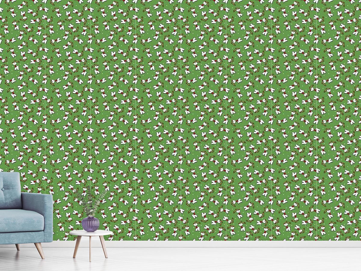 patterned-wallpaper-rudolph-the-red-nosed-reindeer