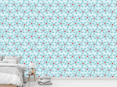 patterned-wallpaper-snowflakes