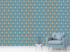 patterned-wallpaper-snowman-surrealism