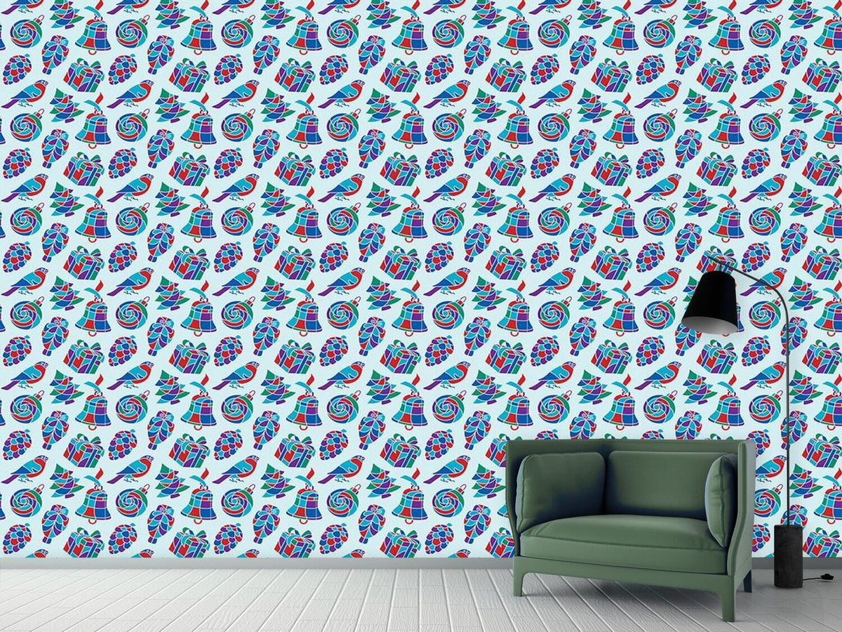 patterned-wallpaper-christmas-tree-deco