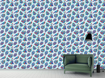 patterned-wallpaper-christmas-tree-deco