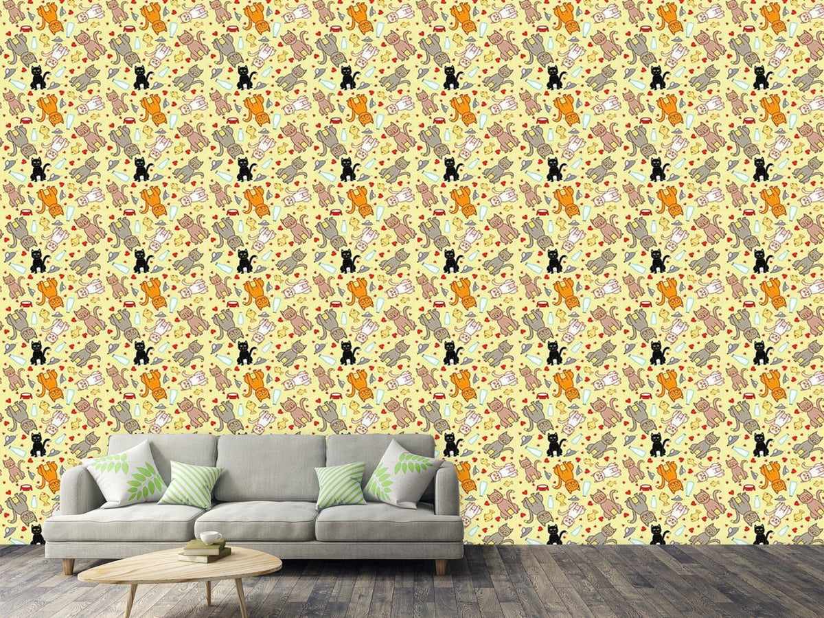 patterned-wallpaper-we-love-cats