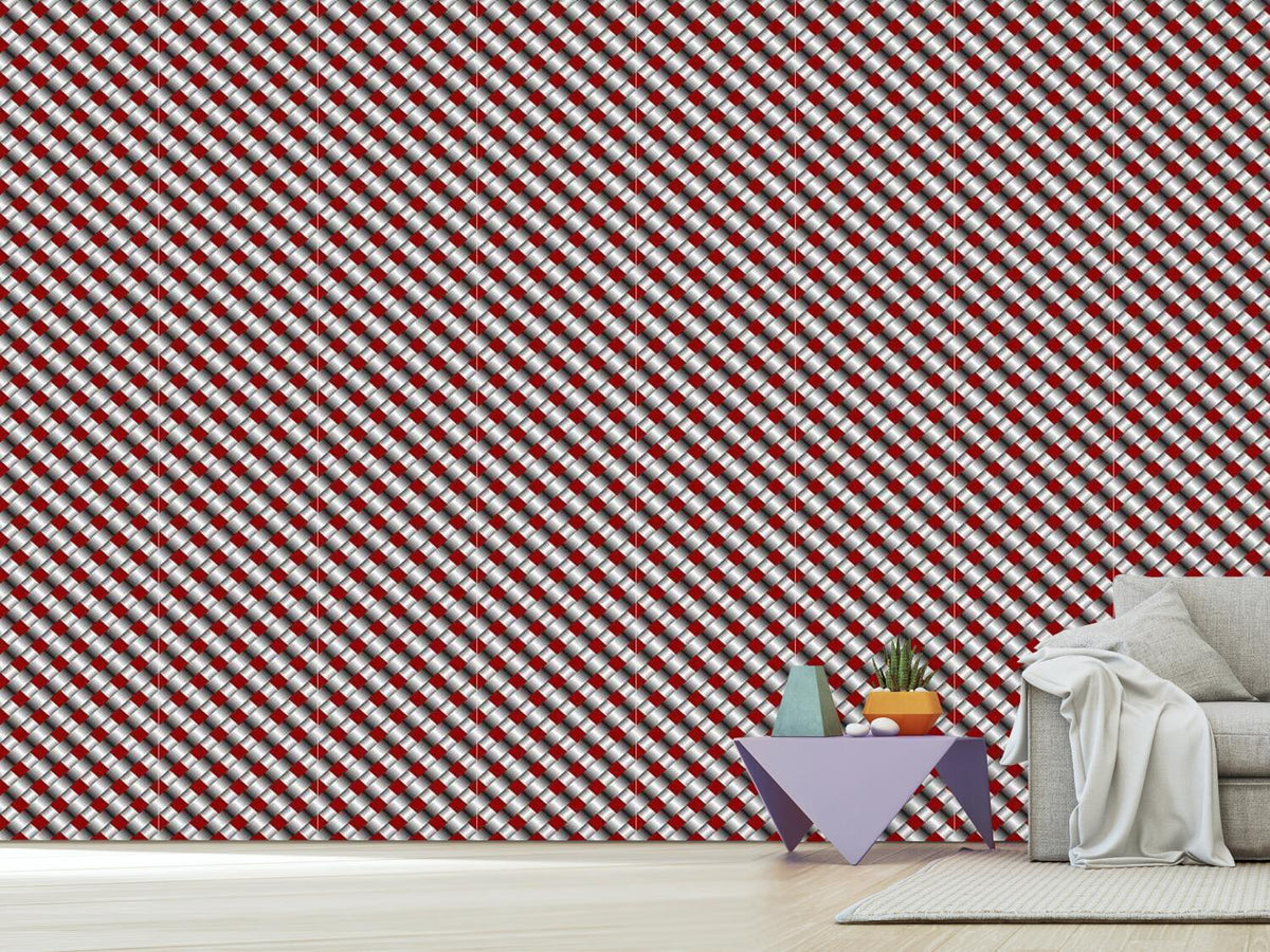 patterned-wallpaper-metallic-mesh