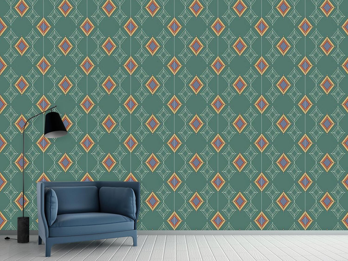 patterned-wallpaper-rhombs