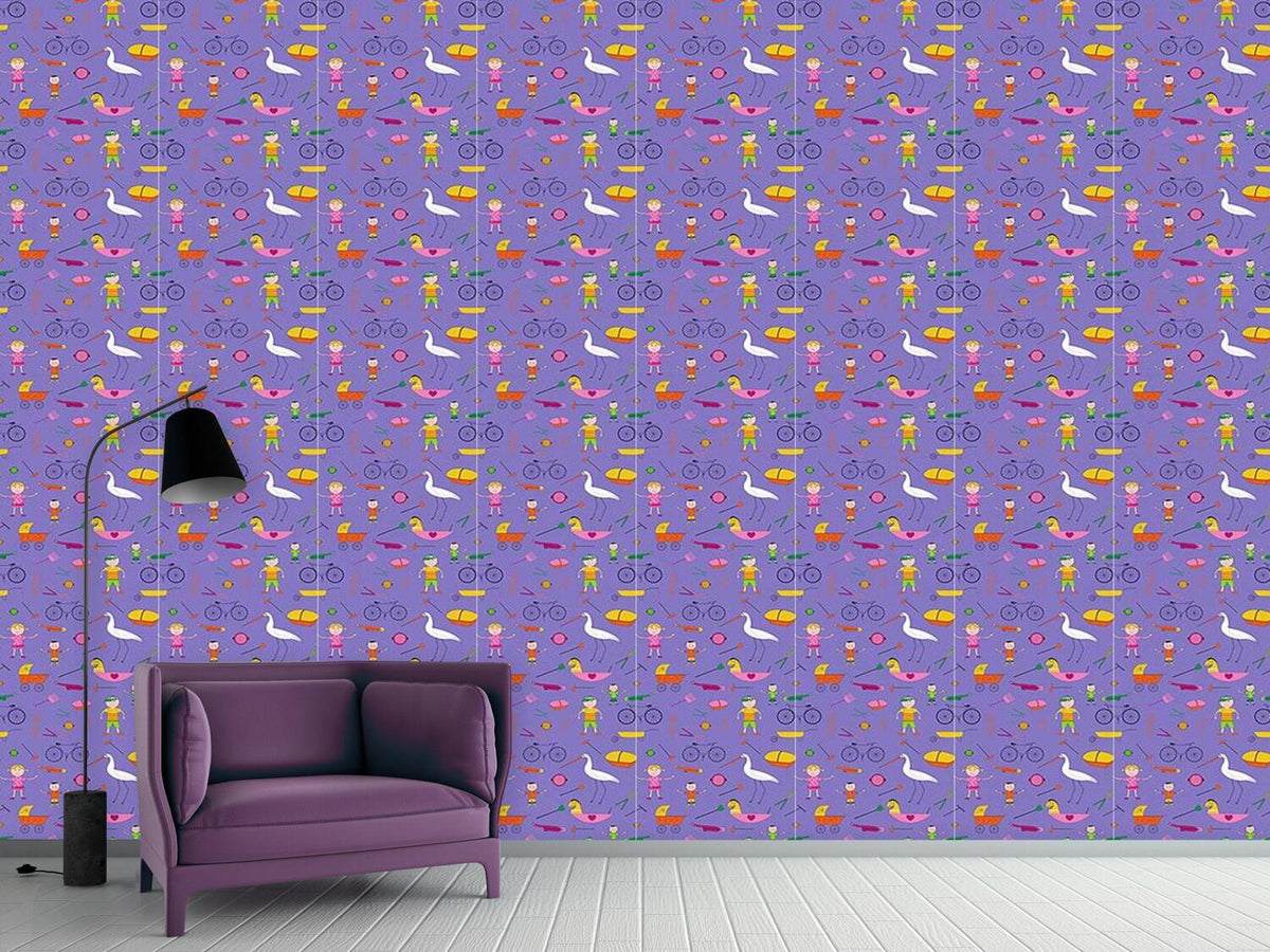 patterned-wallpaper-hustle-and-bustle-of-children