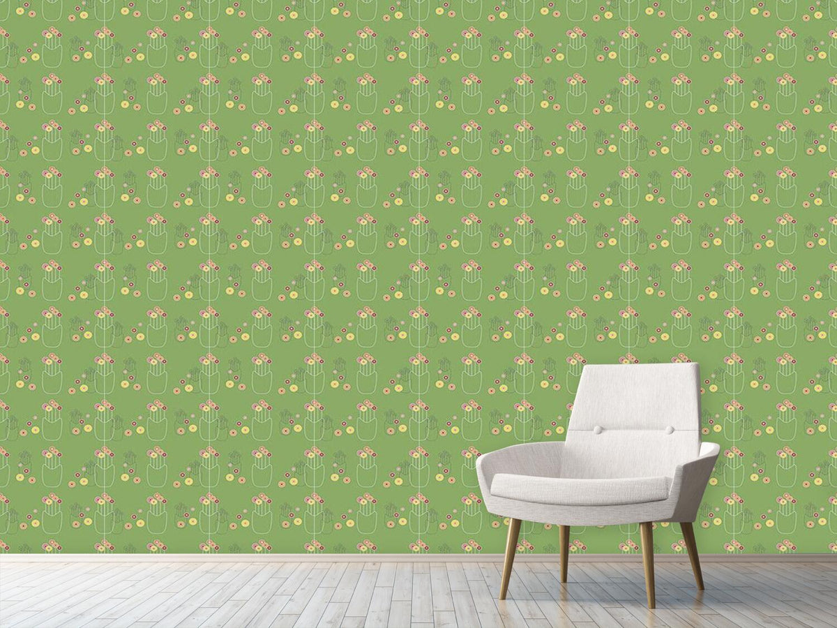 patterned-wallpaper-flower-vase