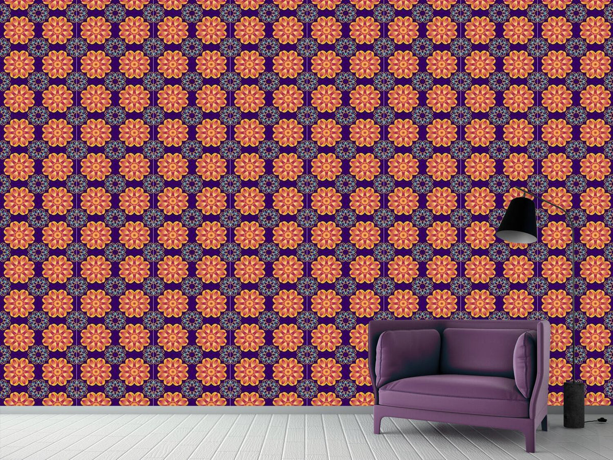 patterned-wallpaper-spiral-flowers-with-hearts