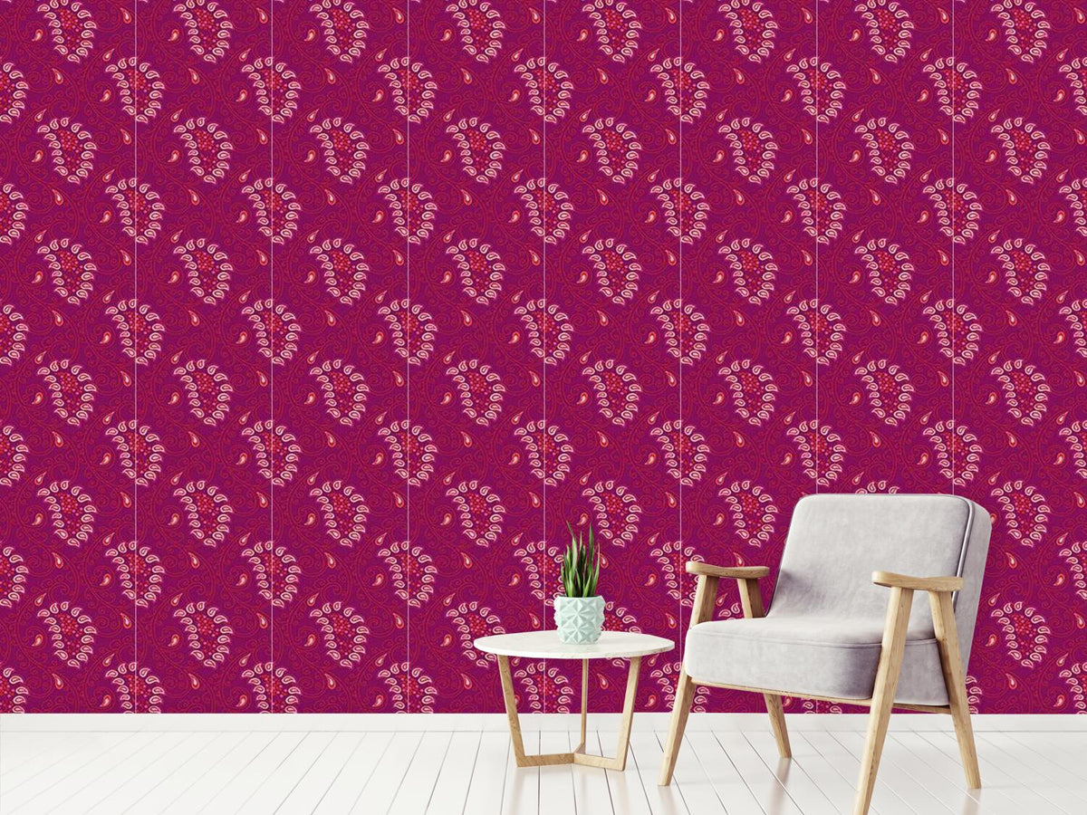 patterned-wallpaper-exotic-tendrillars-purple