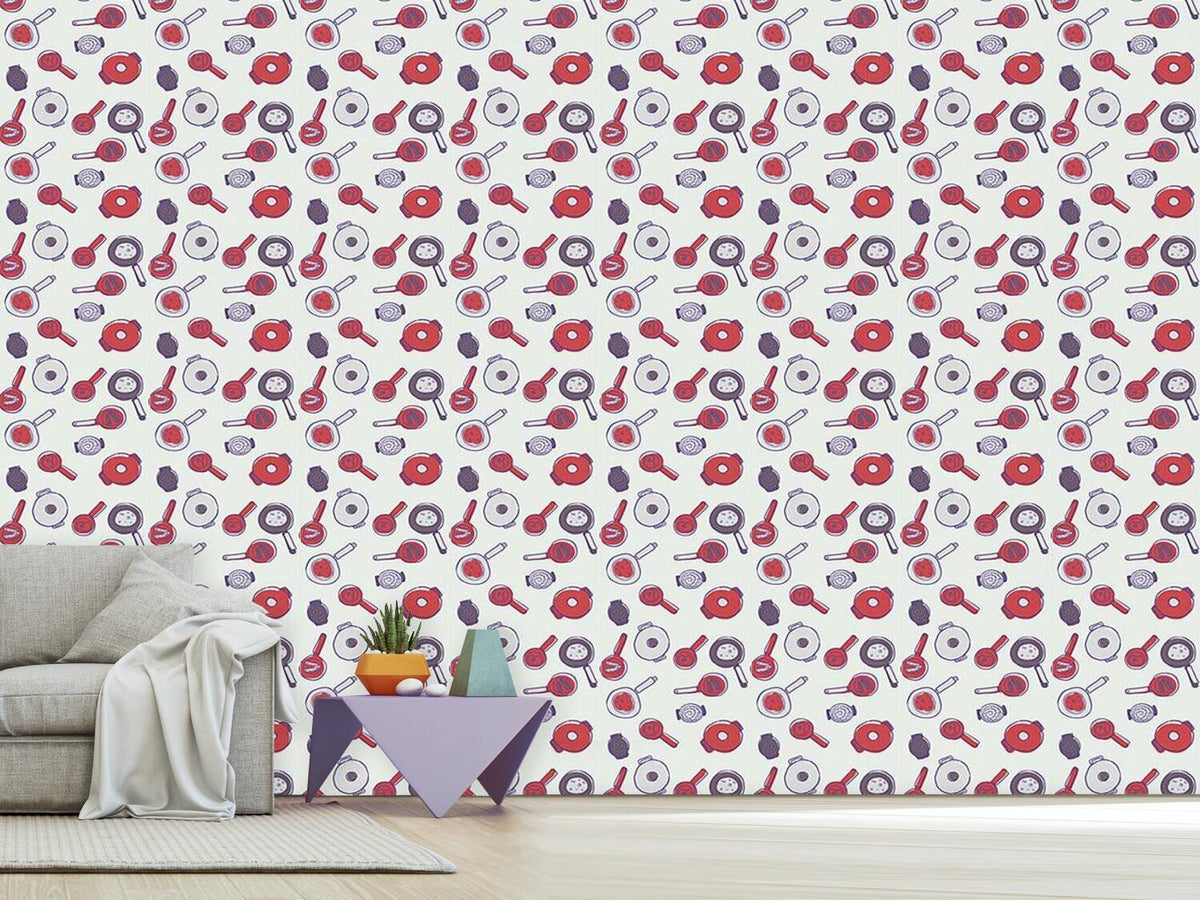 patterned-wallpaper-mums-pots-and-pans