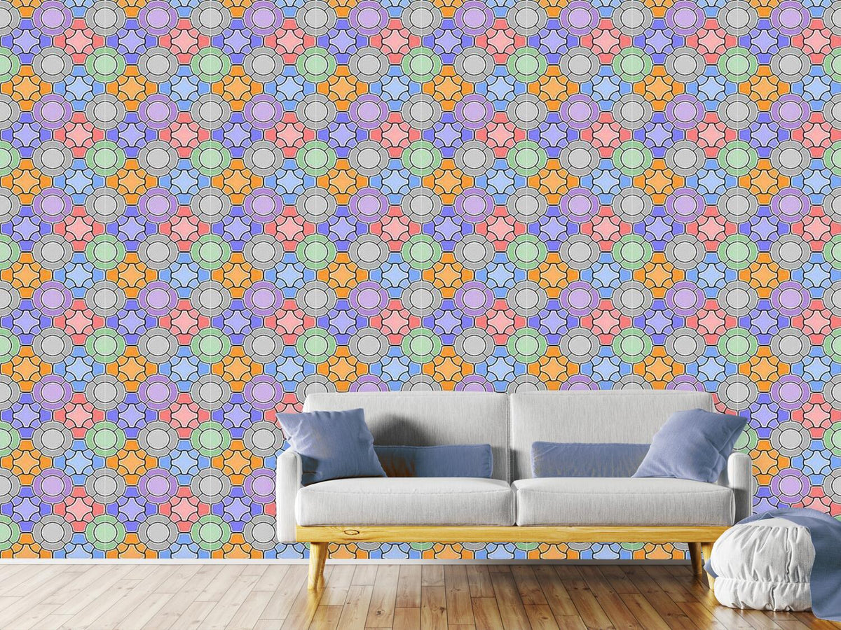 patterned-wallpaper-mosaic-floral