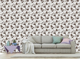 patterned-wallpaper-vintage-christmas-deco