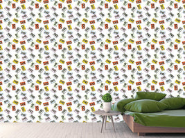 patterned-wallpaper-tape-deck