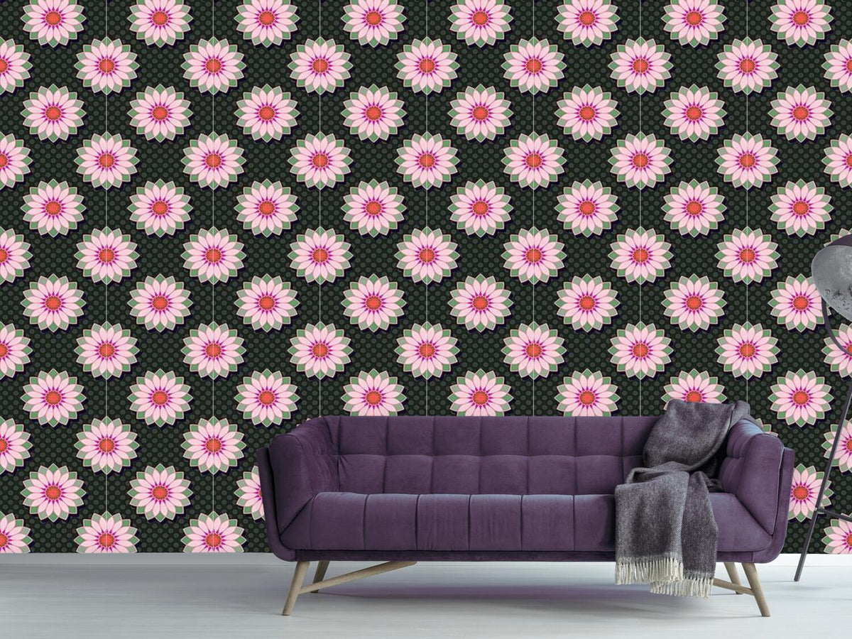 patterned-wallpaper-lotus-polkadot