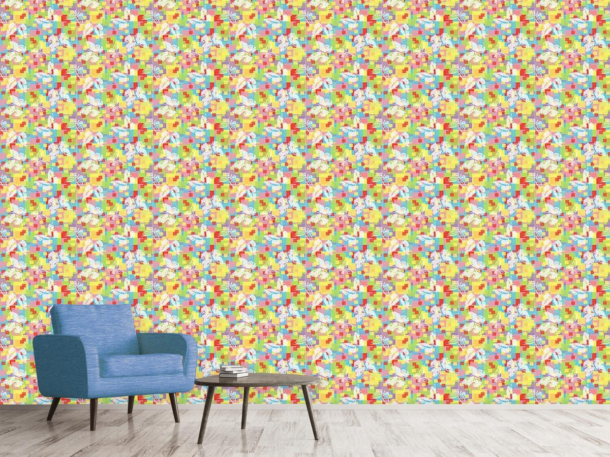 patterned-wallpaper-check-with-butterflies