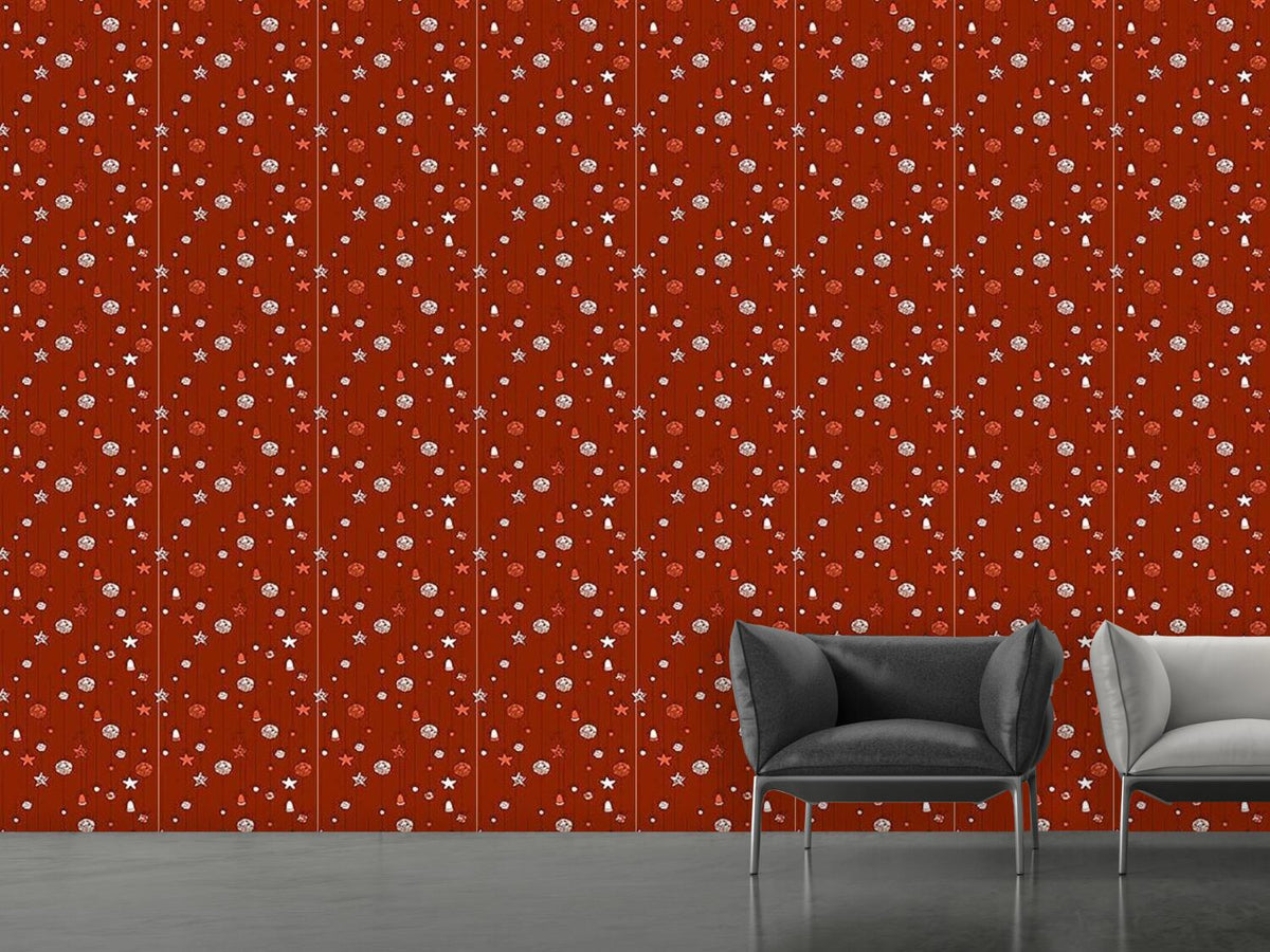 patterned-wallpaper-christmas-tree-decorations-red