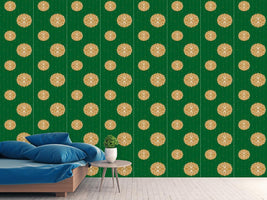 patterned-wallpaper-christmas-ornaments-green
