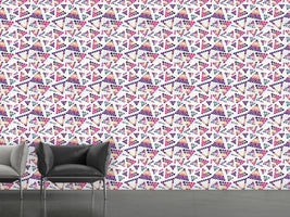 patterned-wallpaper-crystals-in-triangular-shape