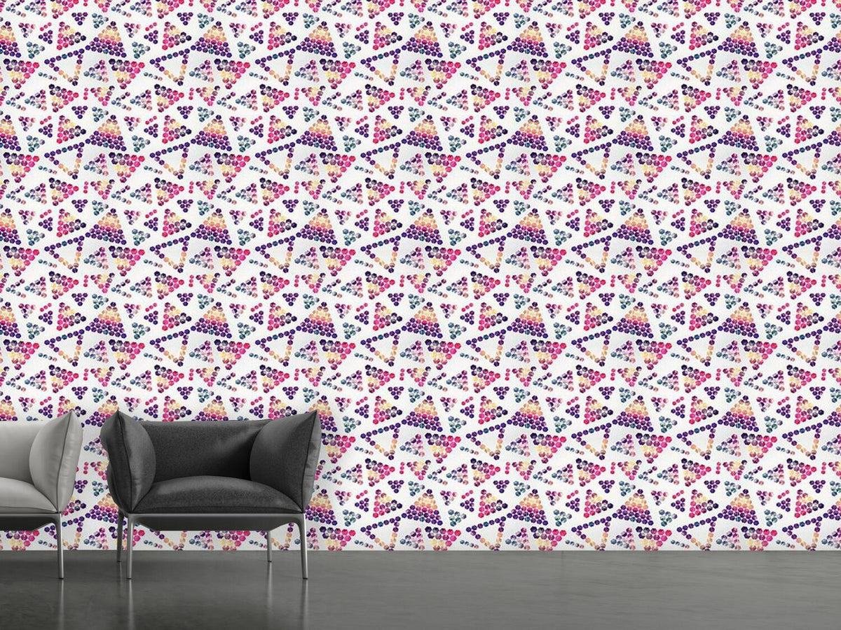 patterned-wallpaper-crystals-in-triangular-shape