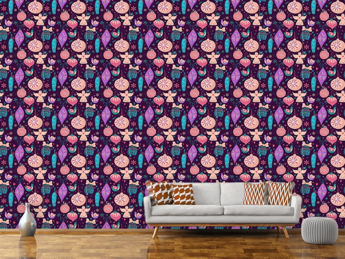 patterned-wallpaper-retro-christmas-baubles