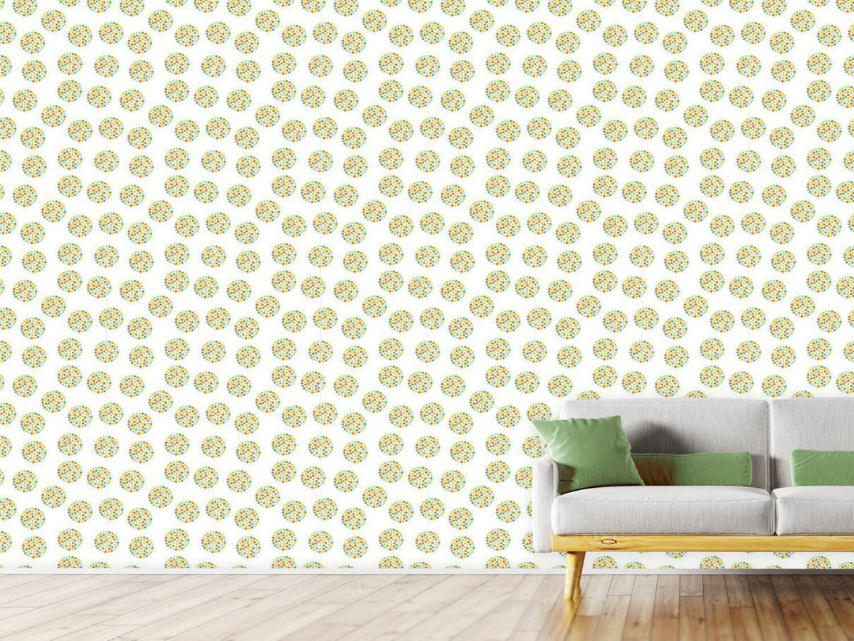 patterned-wallpaper-retro-flower-circles
