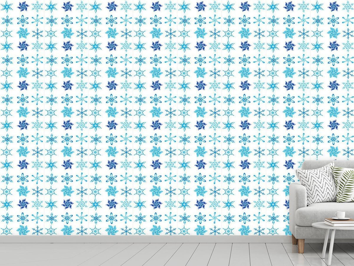 patterned-wallpaper-snowflake-collection