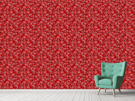 patterned-wallpaper-wintry-christmas-tree-balls