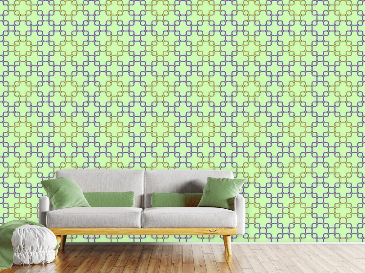 patterned-wallpaper-connection-of-squares