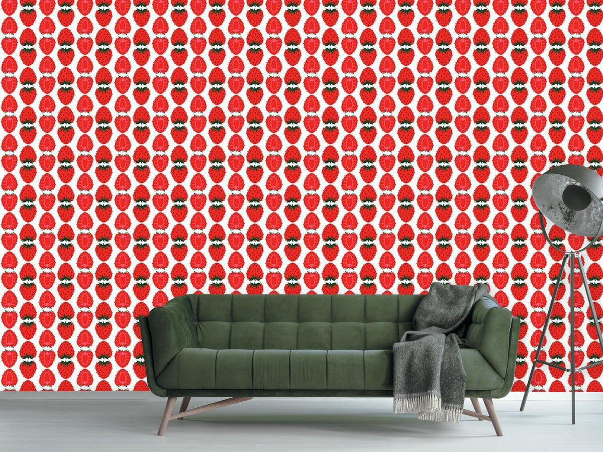 patterned-wallpaper-strawberries-half-and-full