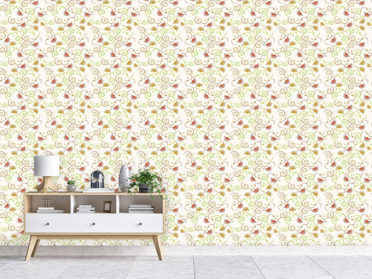 patterned-wallpaper-magical-curls-flowers