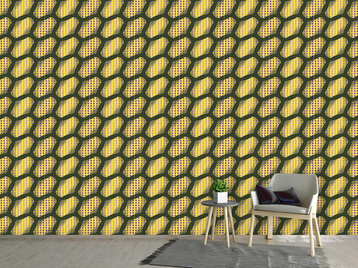 patterned-wallpaper-checks-in-the-venus-flytrap