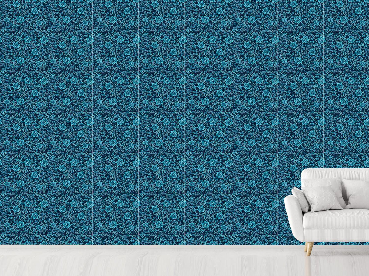 patterned-wallpaper-star-flowers-at-night