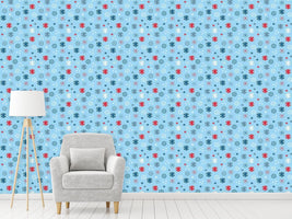 patterned-wallpaper-snowflake-blues