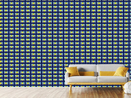 patterned-wallpaper-geometric-flower-garden