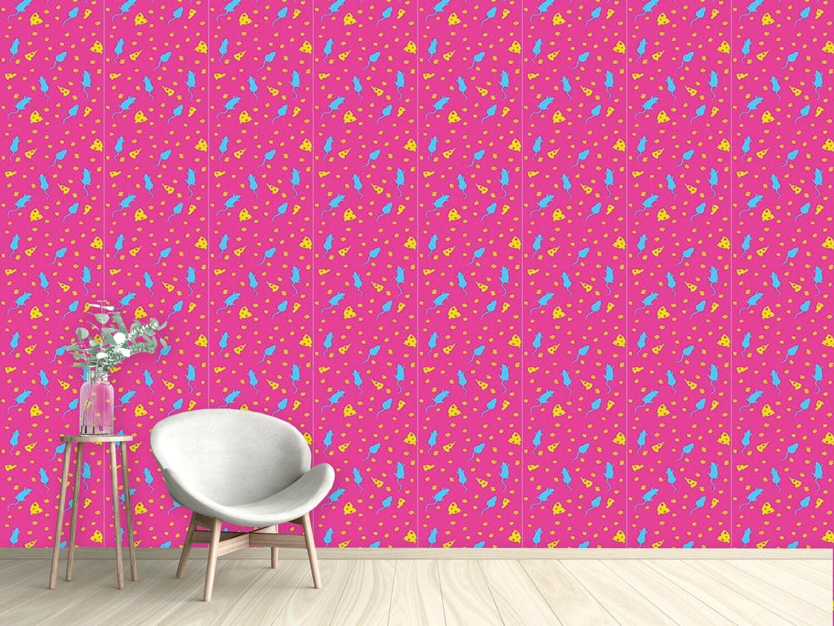 patterned-wallpaper-mice-and-cheese