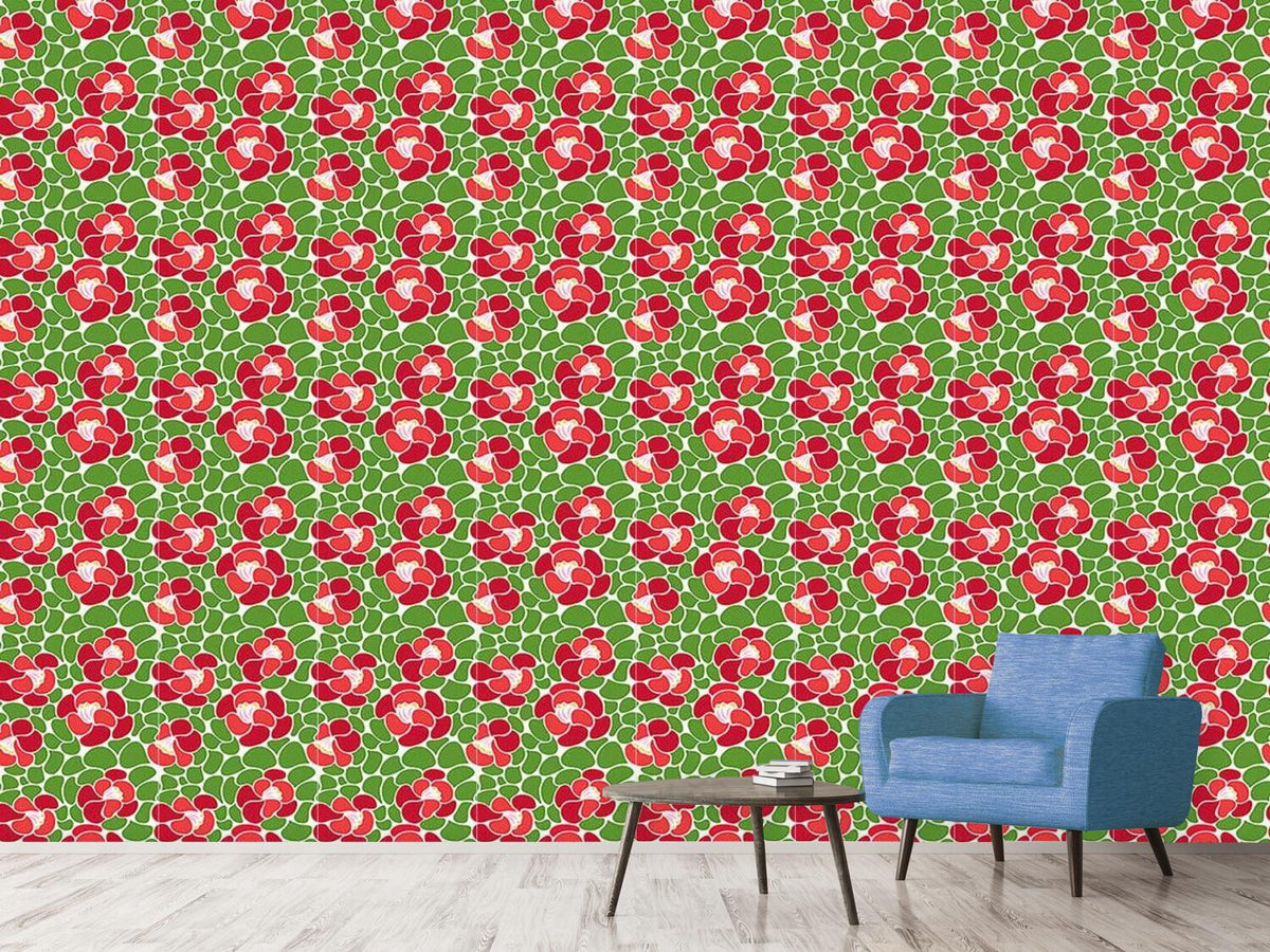 patterned-wallpaper-spring-petals