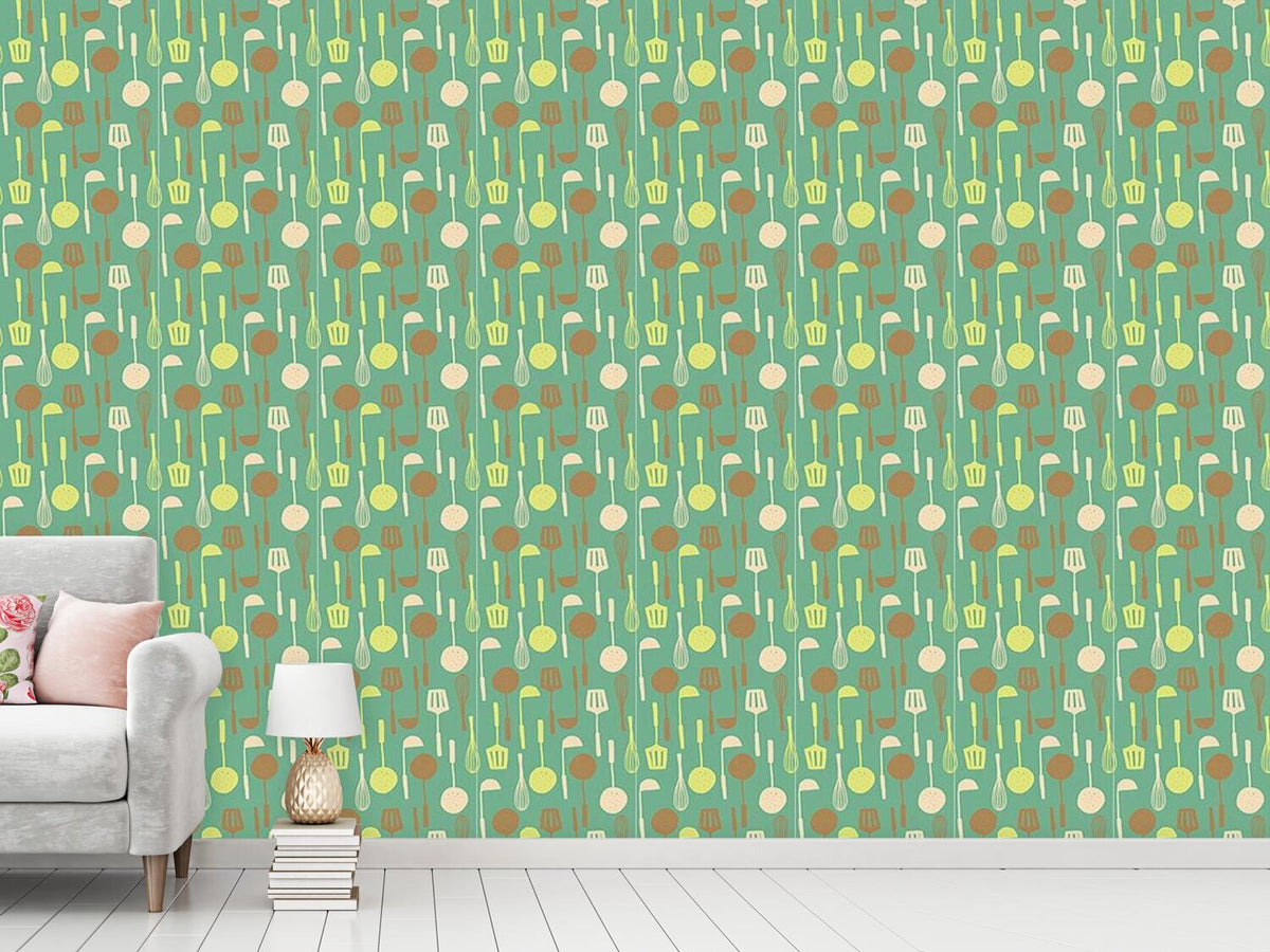 patterned-wallpaper-kitchen-utensils