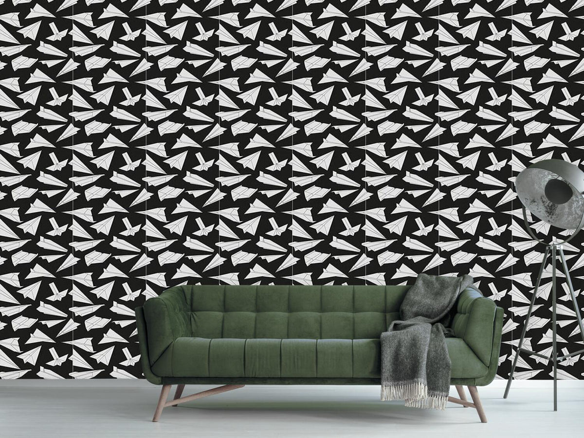 patterned-wallpaper-paper-gliders-in-action