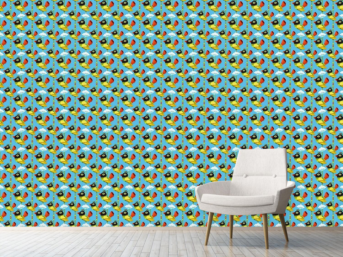 patterned-wallpaper-funny-cartoon-birds