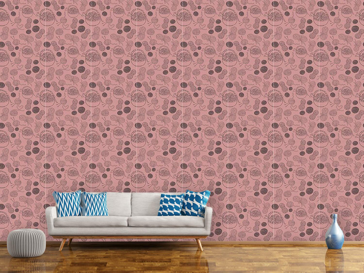 patterned-wallpaper-time-for-knitting