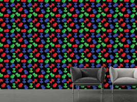 patterned-wallpaper-push-pins