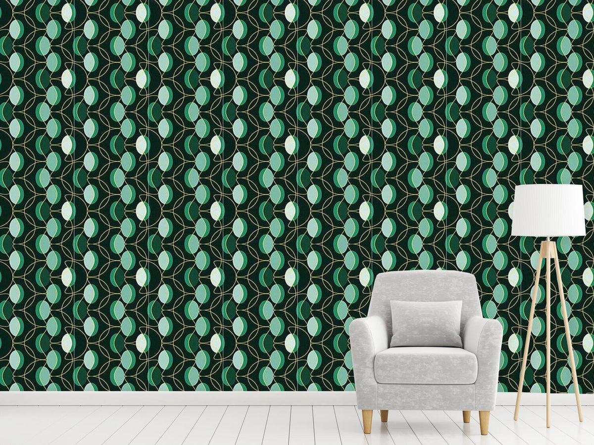 patterned-wallpaper-geometry-of-leaves