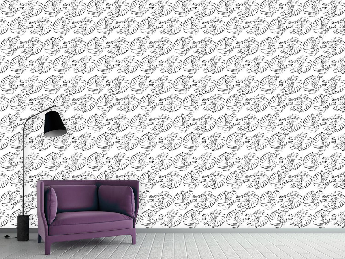 patterned-wallpaper-tiger-black-and-white