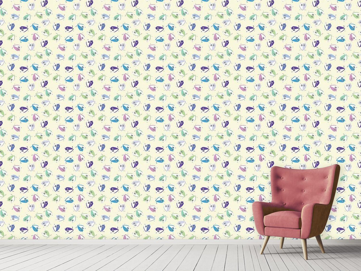 patterned-wallpaper-owls-with-heart