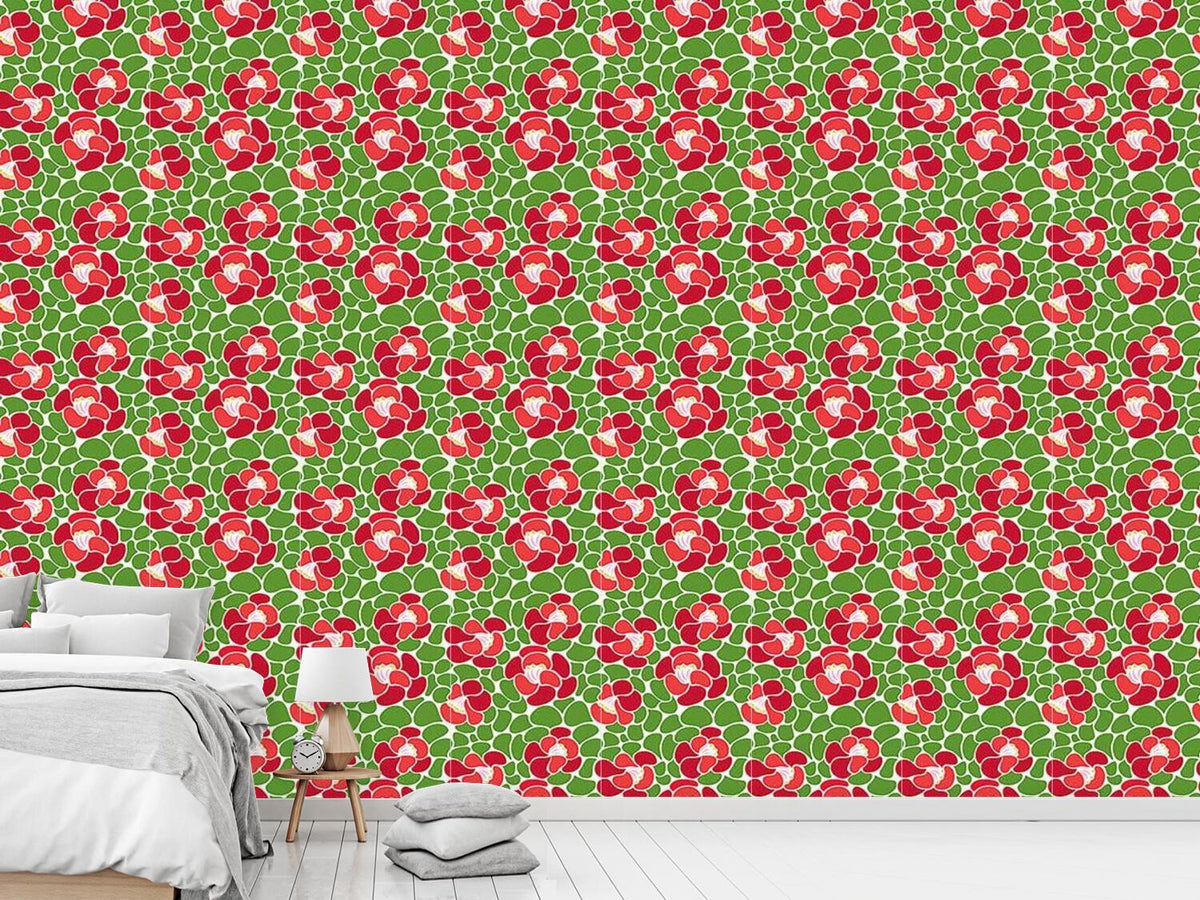 patterned-wallpaper-spring-petals